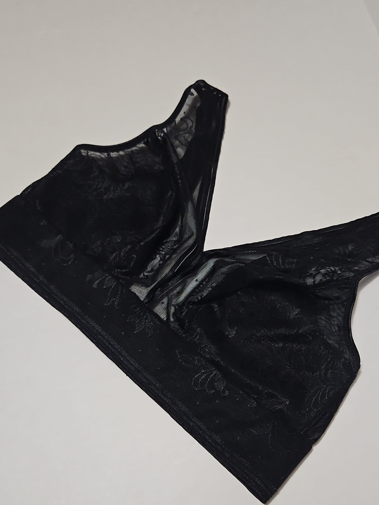 Wacoal Black Lace Sheer Bralette Size 34